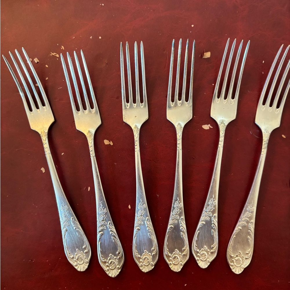 Elegant Silver Fork Set